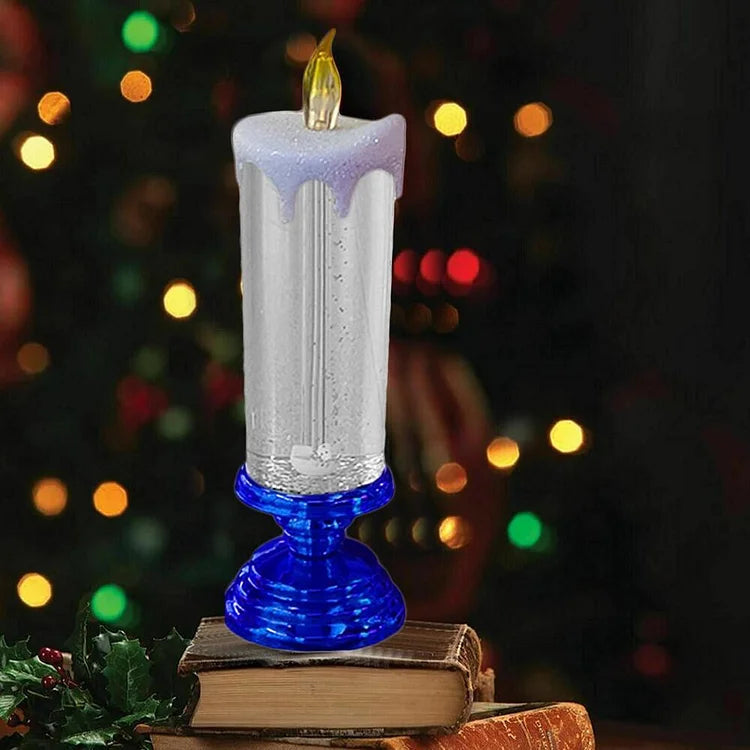 LED Christmas Candles Rechargeable With Glitter