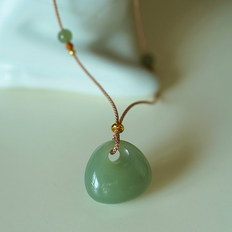 Natural Jade Luck & Prosperity Necklace