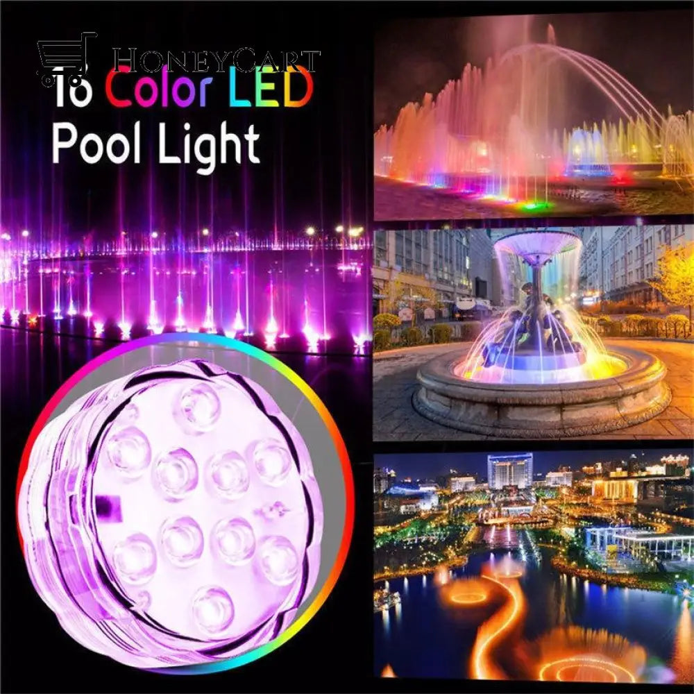 Diving Led Light 13Led With Remote Control Color Changing Waterproof Pool Underwater Decoration