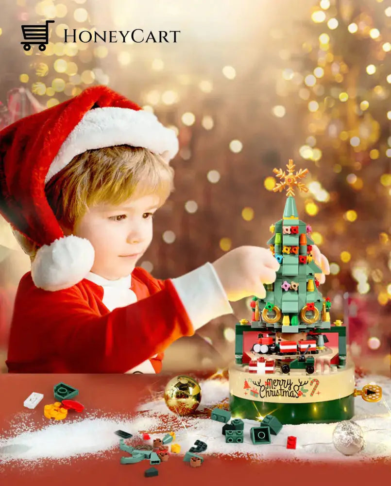 Diy Christmas Tree Brick Music Box