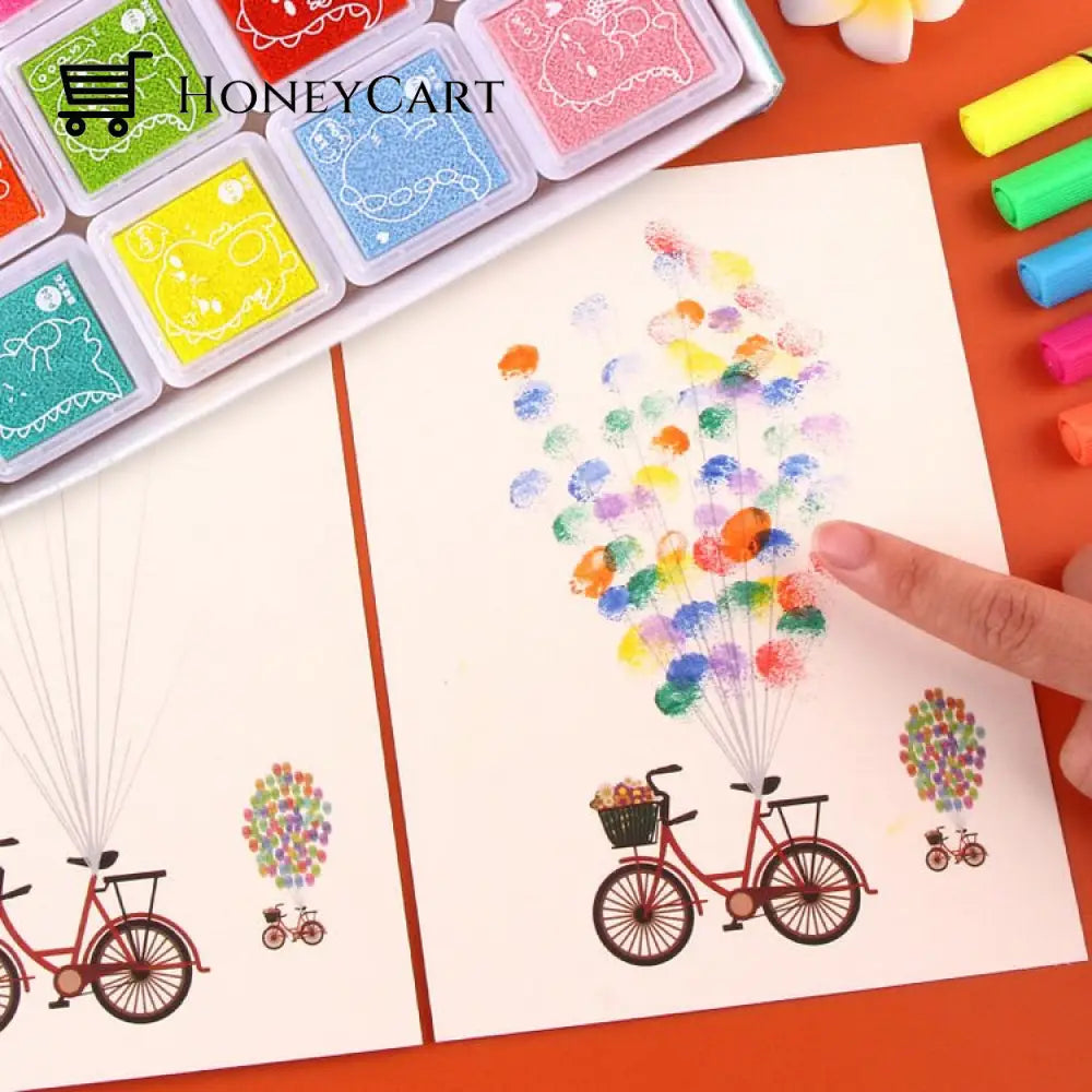 Diy Sponge Finger Painting Kit Toy Kids & Gifts