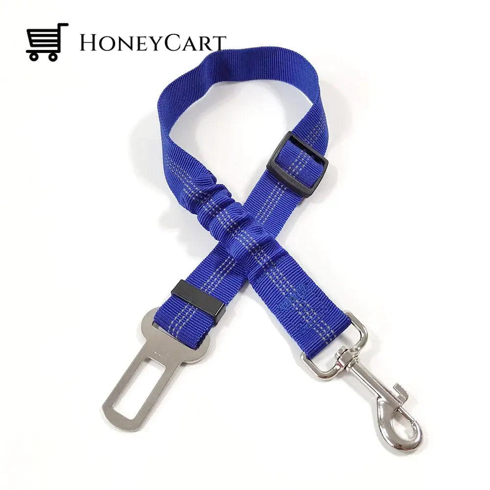 Dog Car Safety Seat Belt Blue