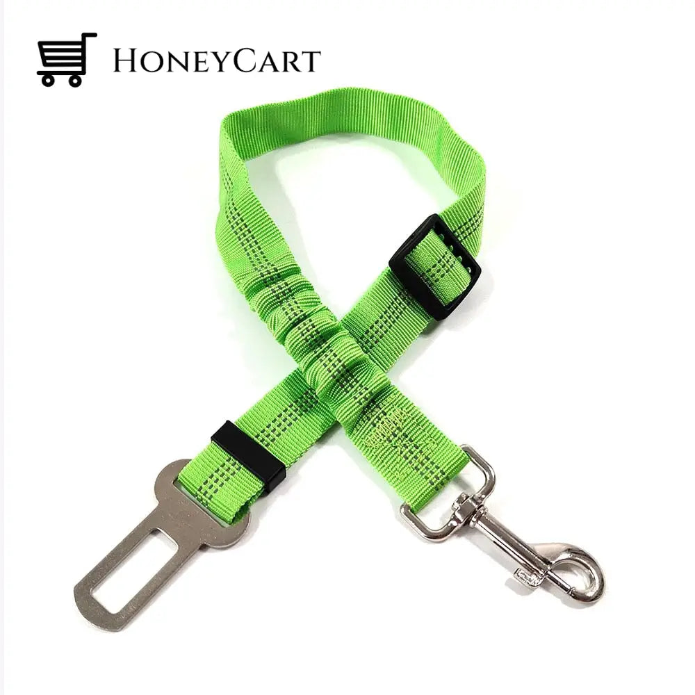 Dog Car Safety Seat Belt Green
