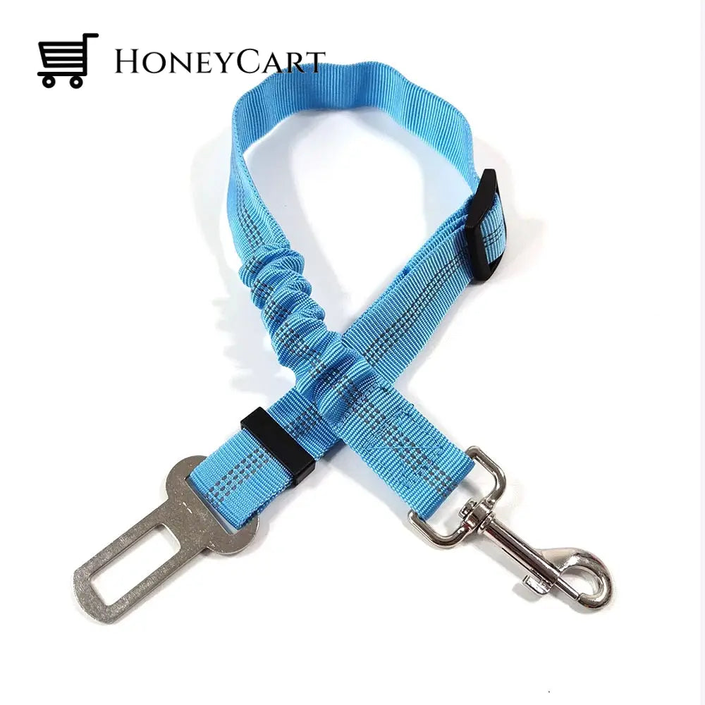 Dog Car Safety Seat Belt Sky Blue