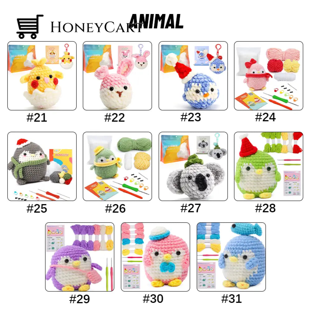 Doll Crochet Material Pack Animal / #21 Beauty& Health