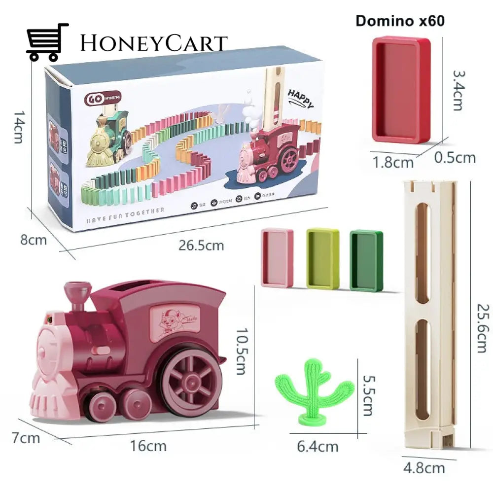 Domino Train Automatic Laying Domino Blocks Diy Toy Set Cars