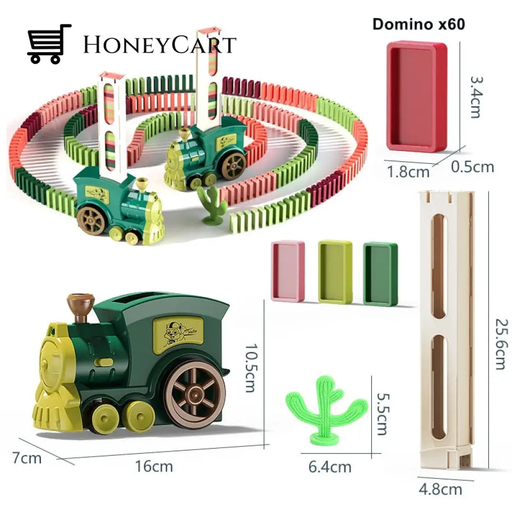 Domino Train Automatic Laying Domino Blocks Diy Toy Set Cars