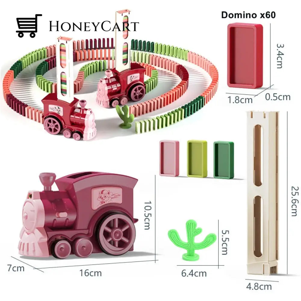 Domino Train Automatic Laying Domino Blocks Diy Toy Set Cars