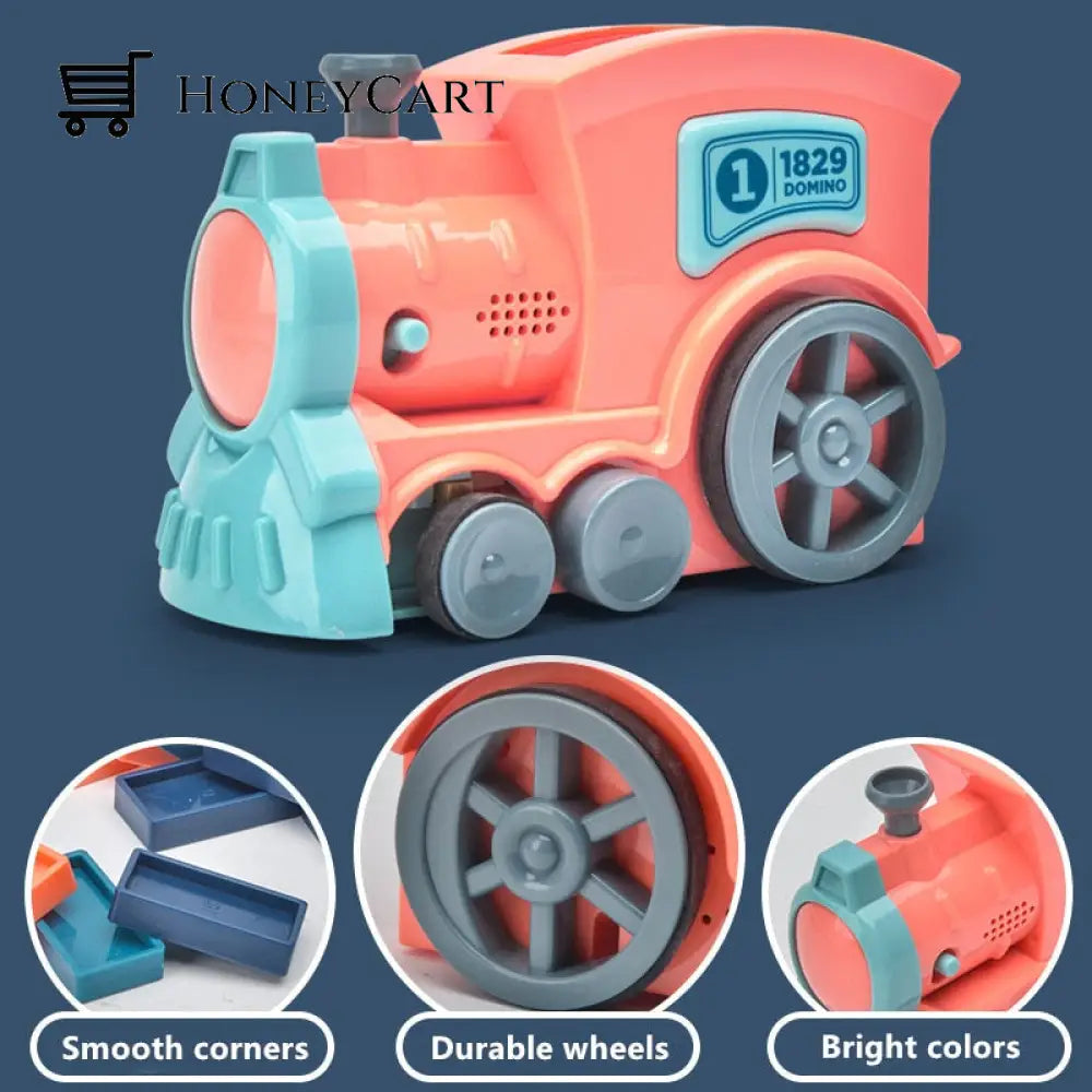 Domino Train Automatic Laying Domino Blocks Diy Toy Set Cars