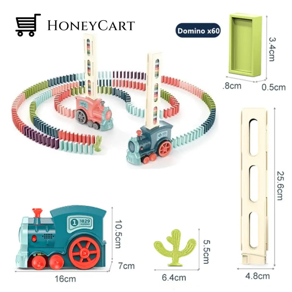 Domino Train Automatic Laying Domino Blocks Diy Toy Set Cars