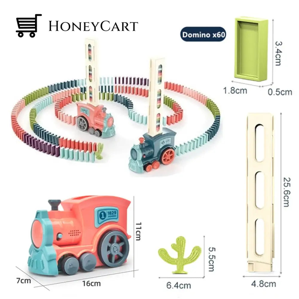 Domino Train Automatic Laying Domino Blocks Diy Toy Set Cars