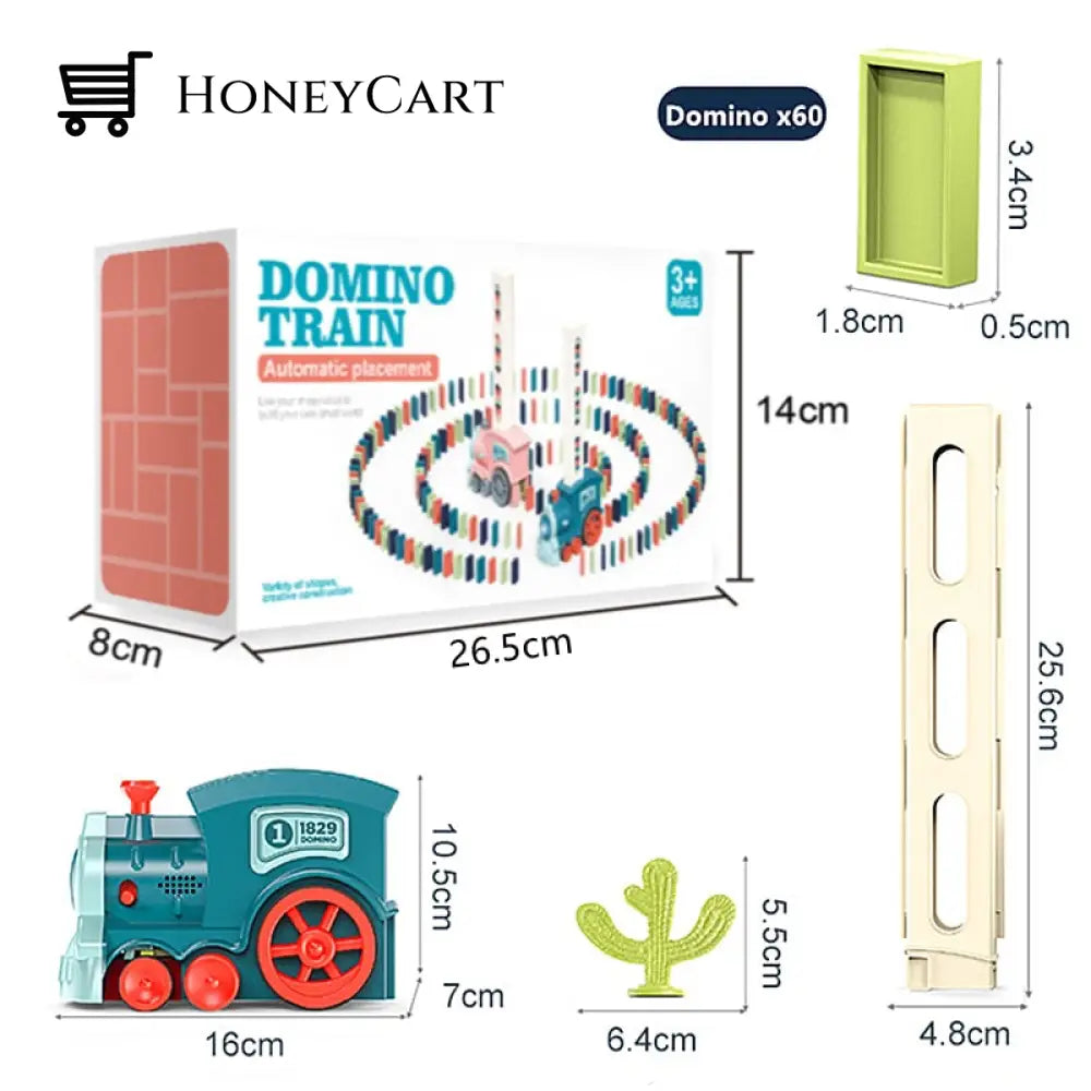 Domino Train Automatic Laying Domino Blocks Diy Toy Set Cars