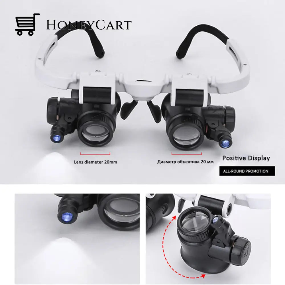 Double Magnifier Led Eye Microscope Microscopes