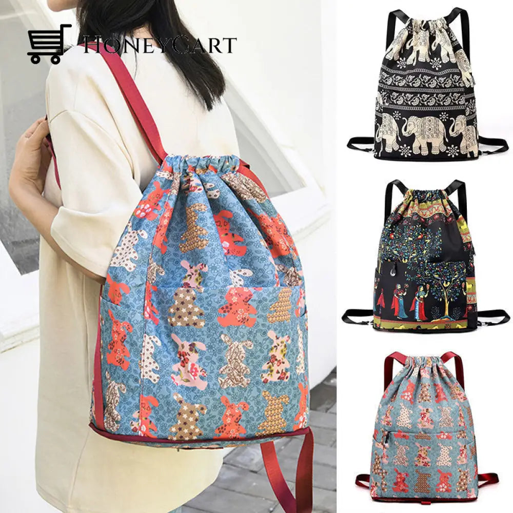 Drawstring Large Capacity Dry-Wet Separation Travel Sports Backpack