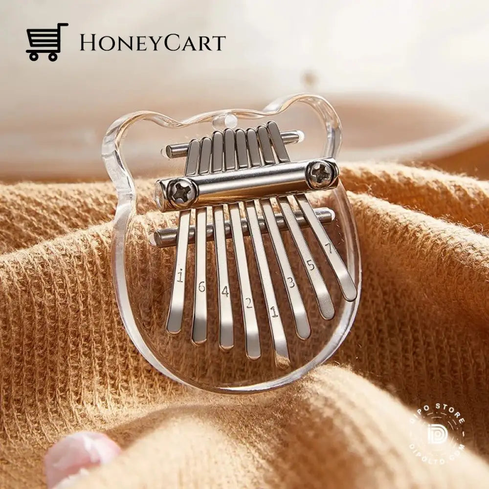Early Christmas Sale 49% Off 8 Key Mini Kalimba Thumb Piano Bear-Transparent Gift Ideas