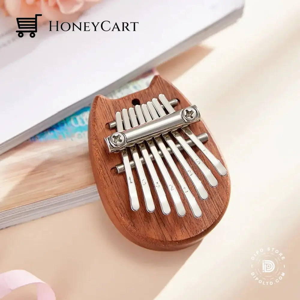 Early Christmas Sale 49% Off 8 Key Mini Kalimba Thumb Piano Cat-Brown Gift Ideas