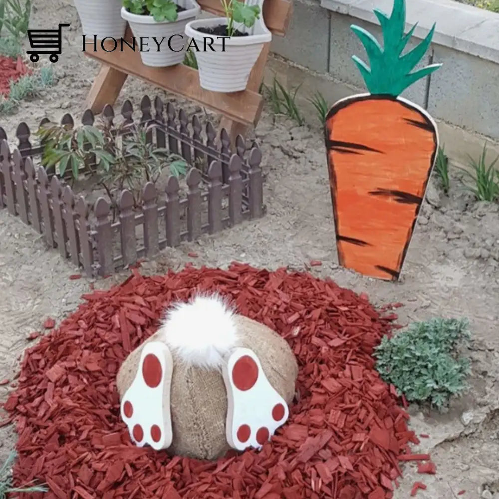 Easter Funny Bunny Butt With Carrot Plug