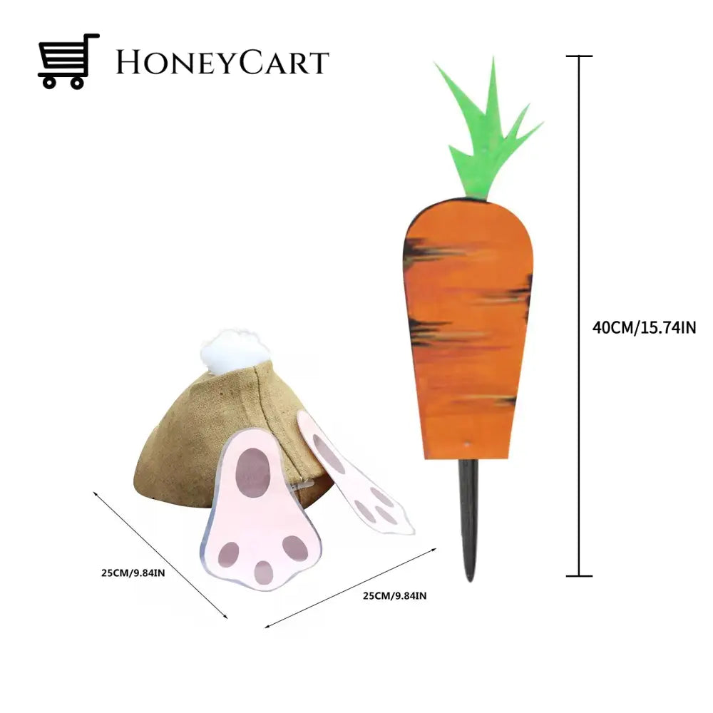 Easter Funny Bunny Butt With Carrot Plug