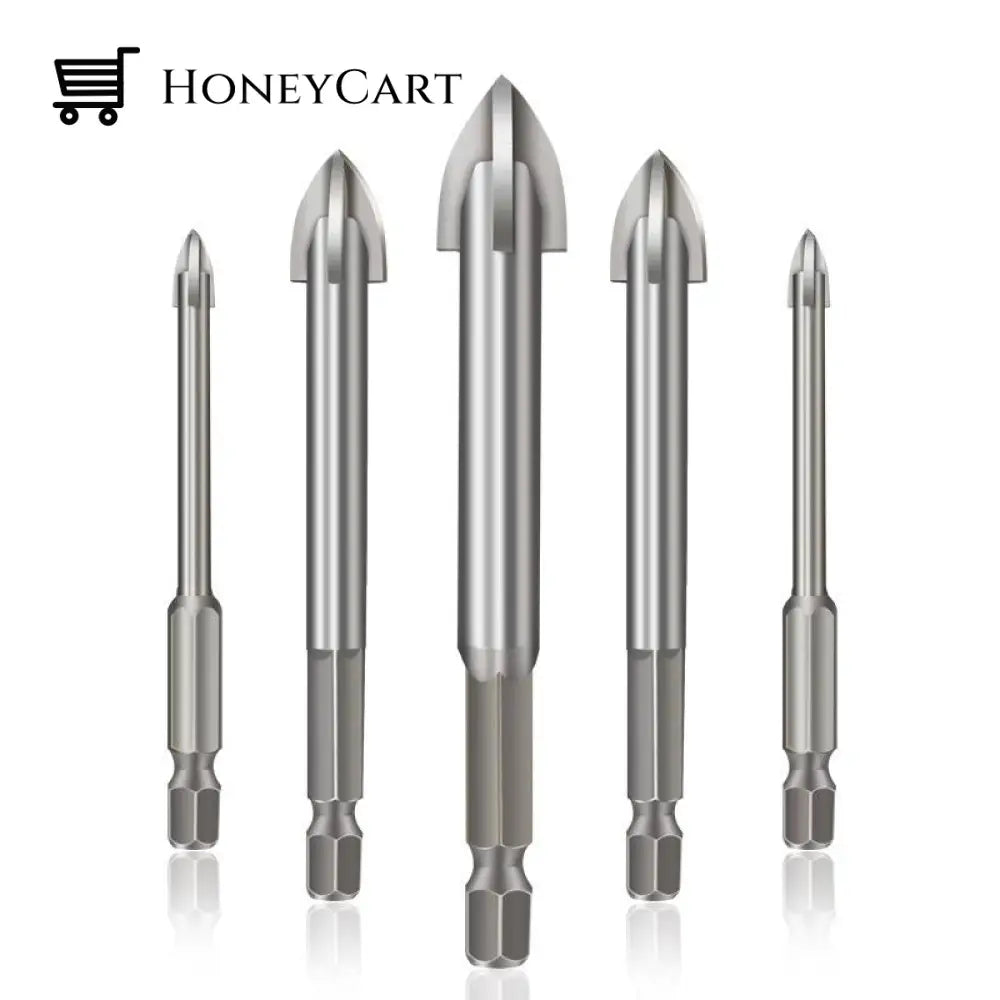 Efficient Universal Drilling Tool(5Pcs) Silver