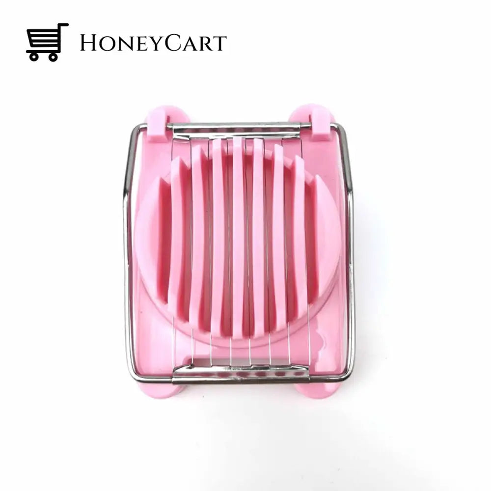 Egg Slicers Chopper Stainless Steel Fruit Salad Pink