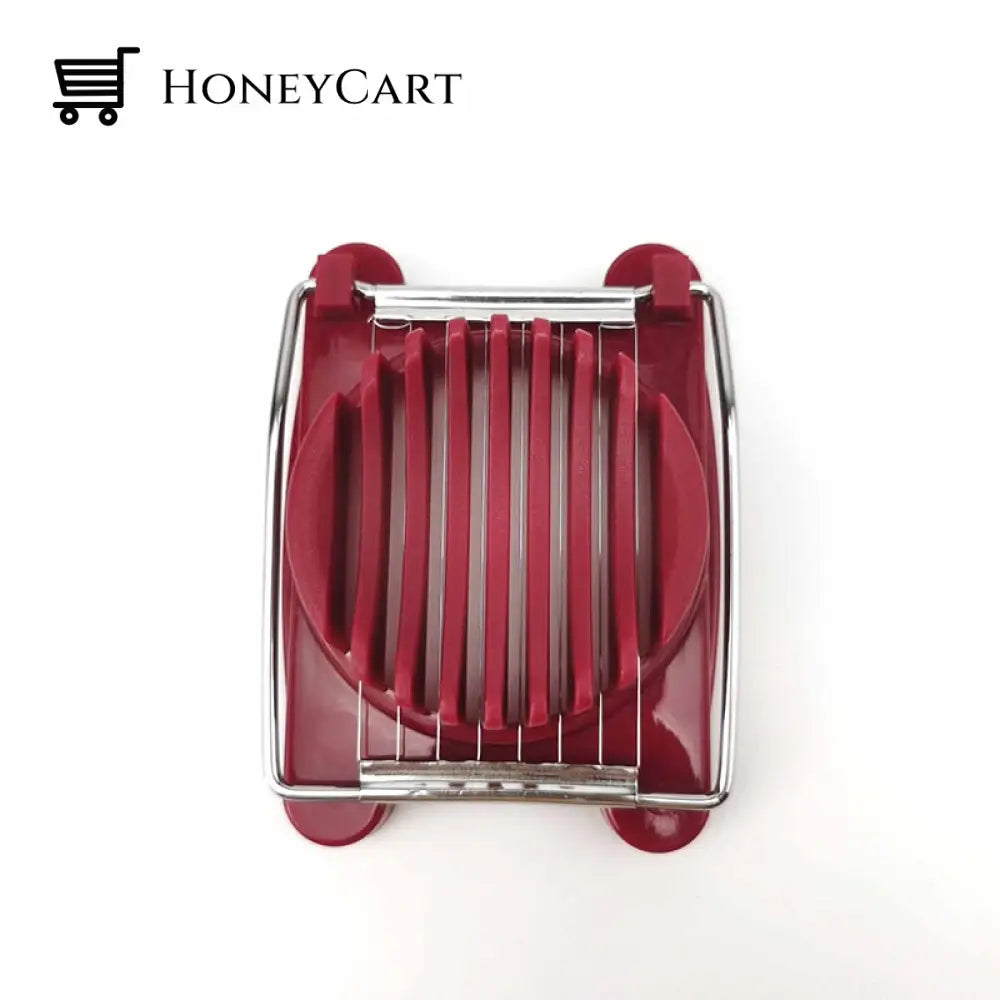 Egg Slicers Chopper Stainless Steel Fruit Salad Red
