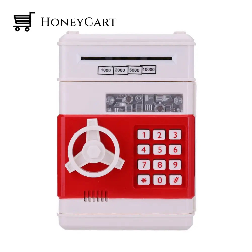 Electronic Password Piggy Bank - Mini Atm White