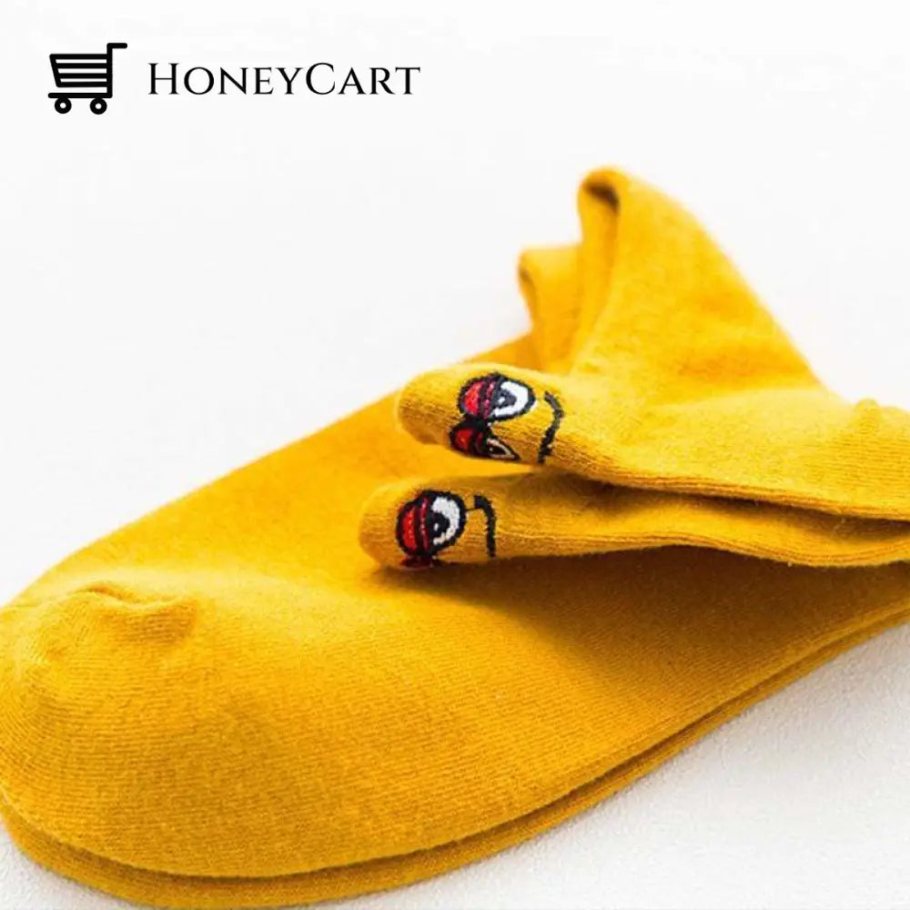 Embroidered Cartoon Women Socks Men\
