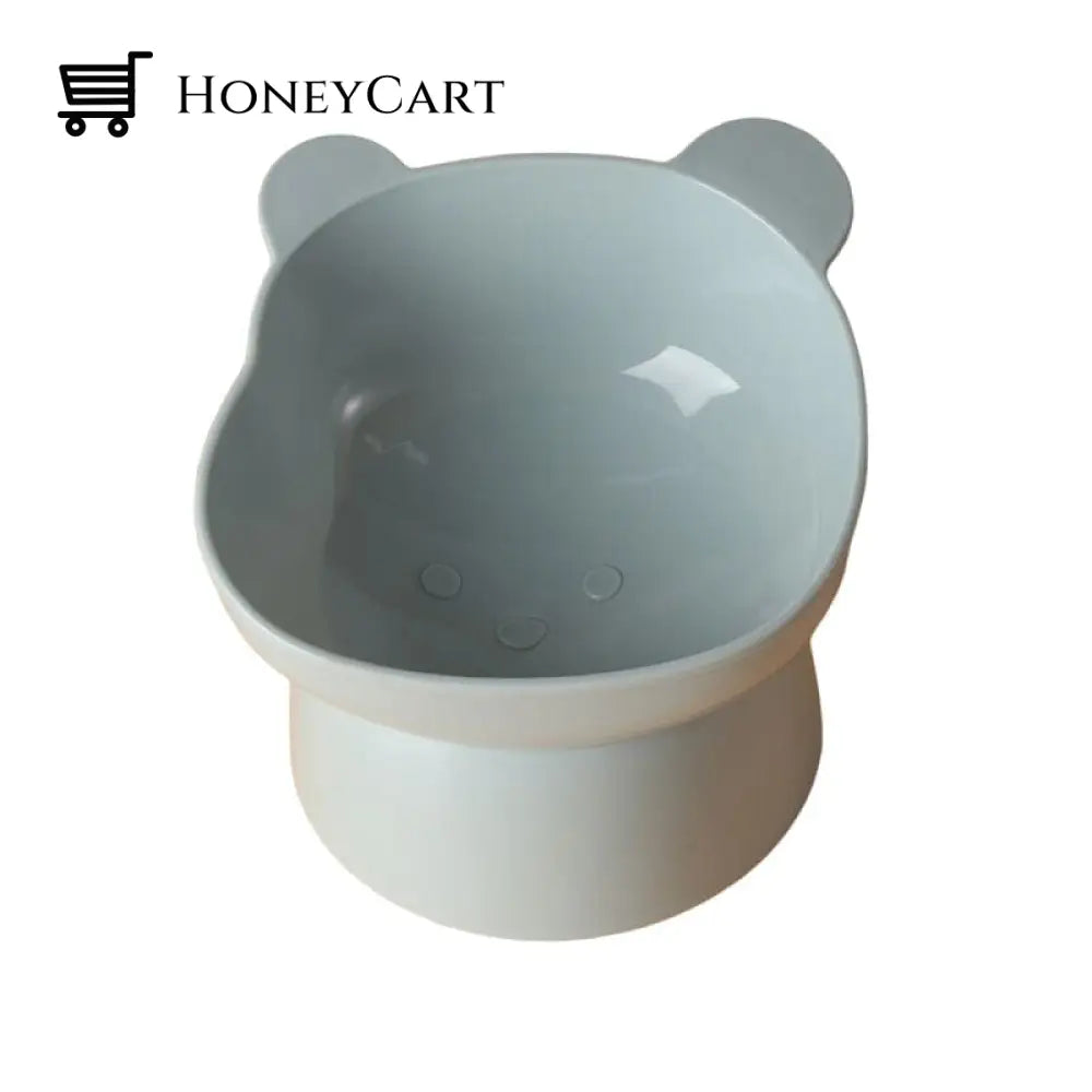 Ergonomic Cat Bowl Bear / Gray