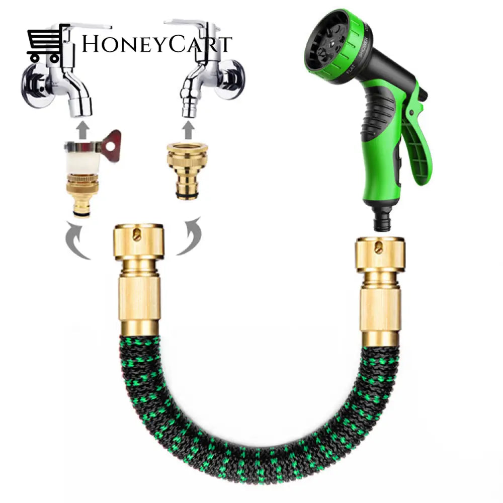 Expandable Garden Hose With 8 Function Nozzles Wjj-0624
