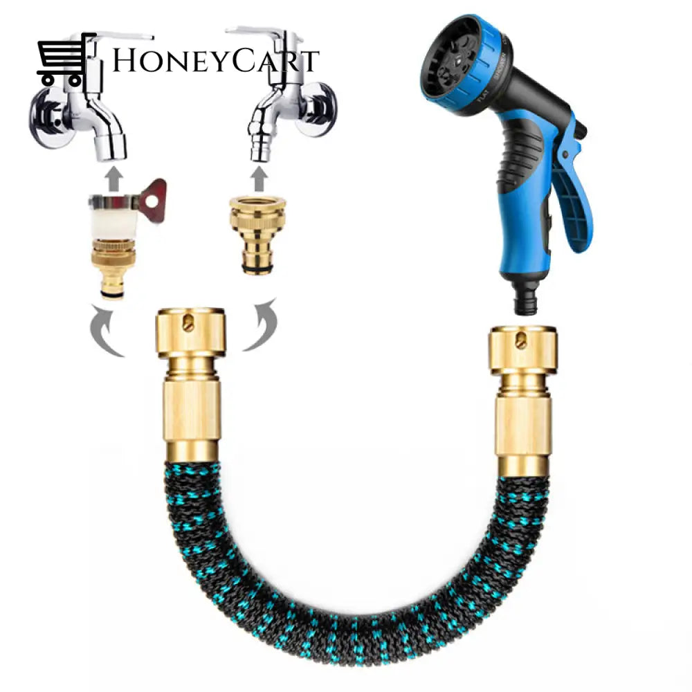 Expandable Garden Hose With 8 Function Nozzles Wjj-0624