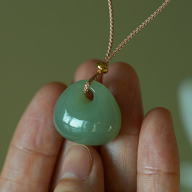 Natural Jade Luck & Prosperity Necklace