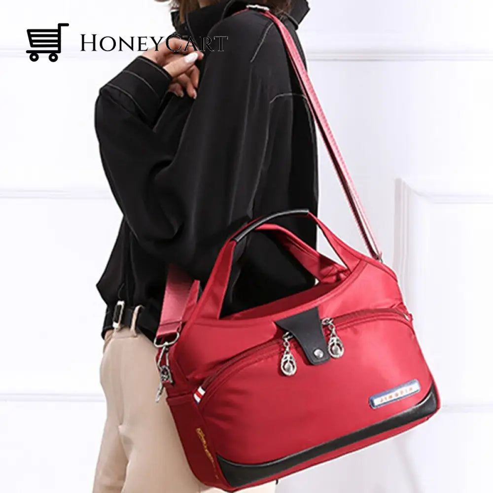 Fashion Anti-Theft Handbag Red Wine