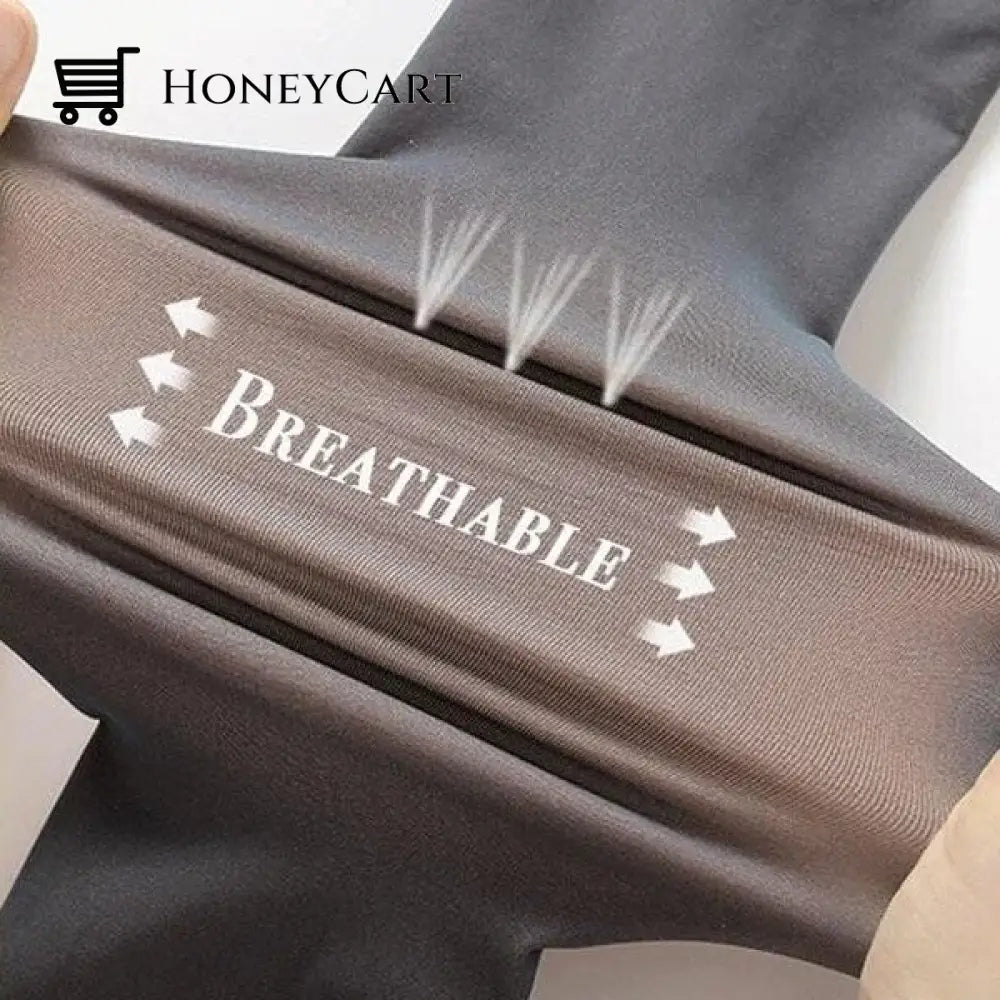Flawless Legs Fake Translucent Warm Plush Lined Elastic Tights Tool