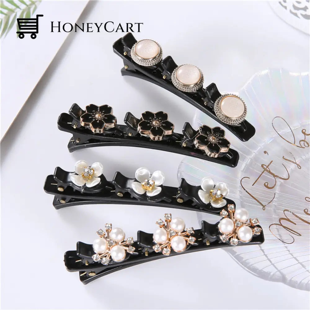 Floral Braided Hair Clips A Set ( Buy 3 Get 2 Free--5 Styles)