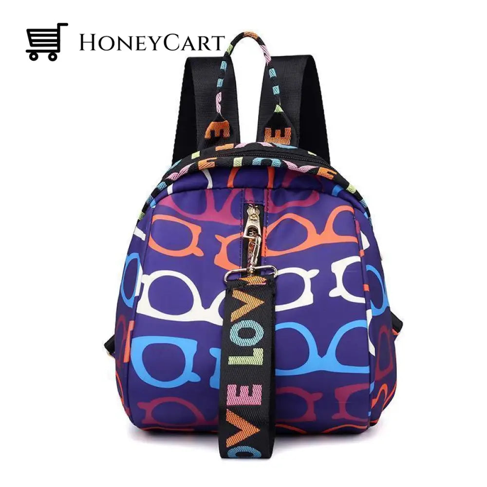 Floral Waterproof Shoulder Bag Backpack Glasses