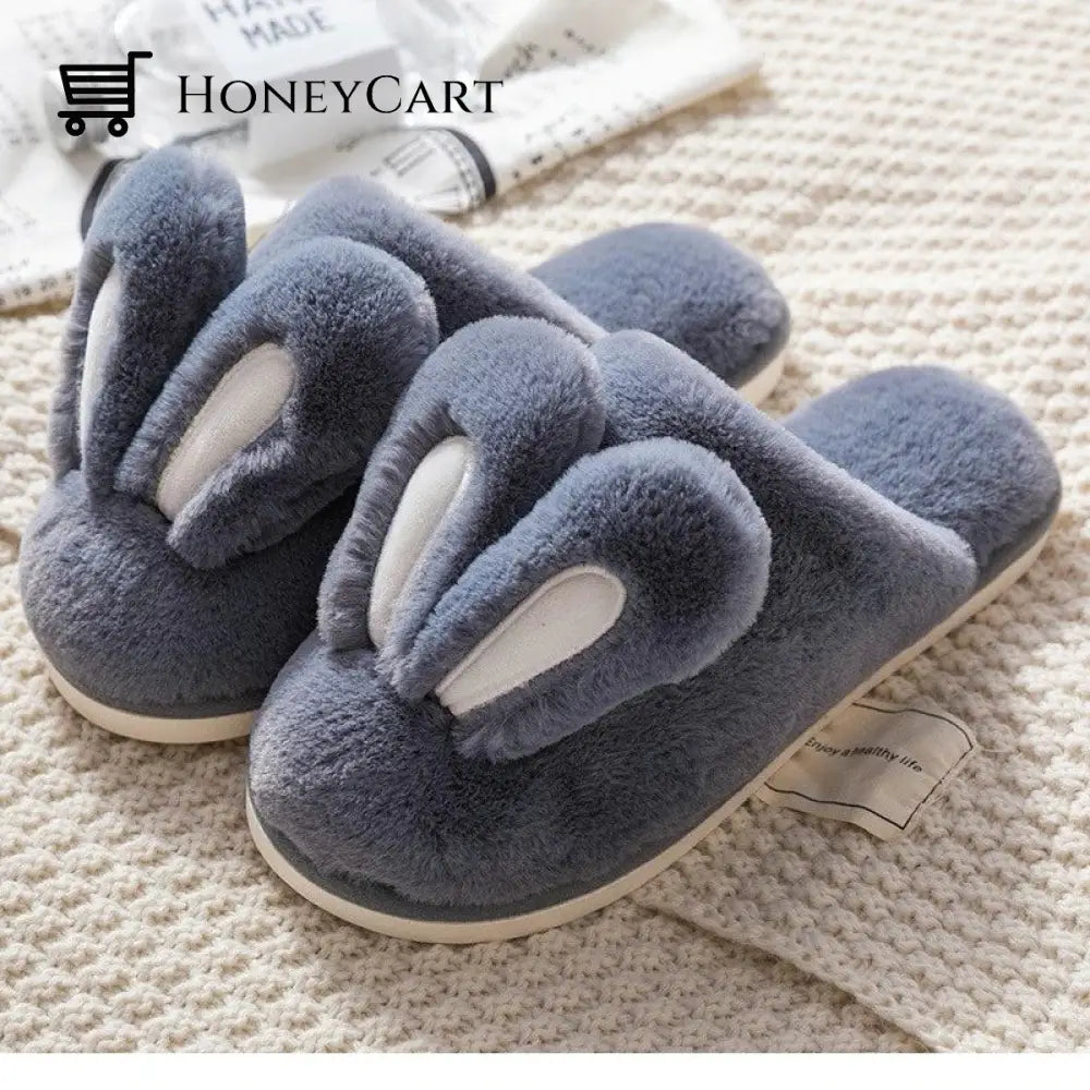 Fluffy Bunny Slides Blue / 5