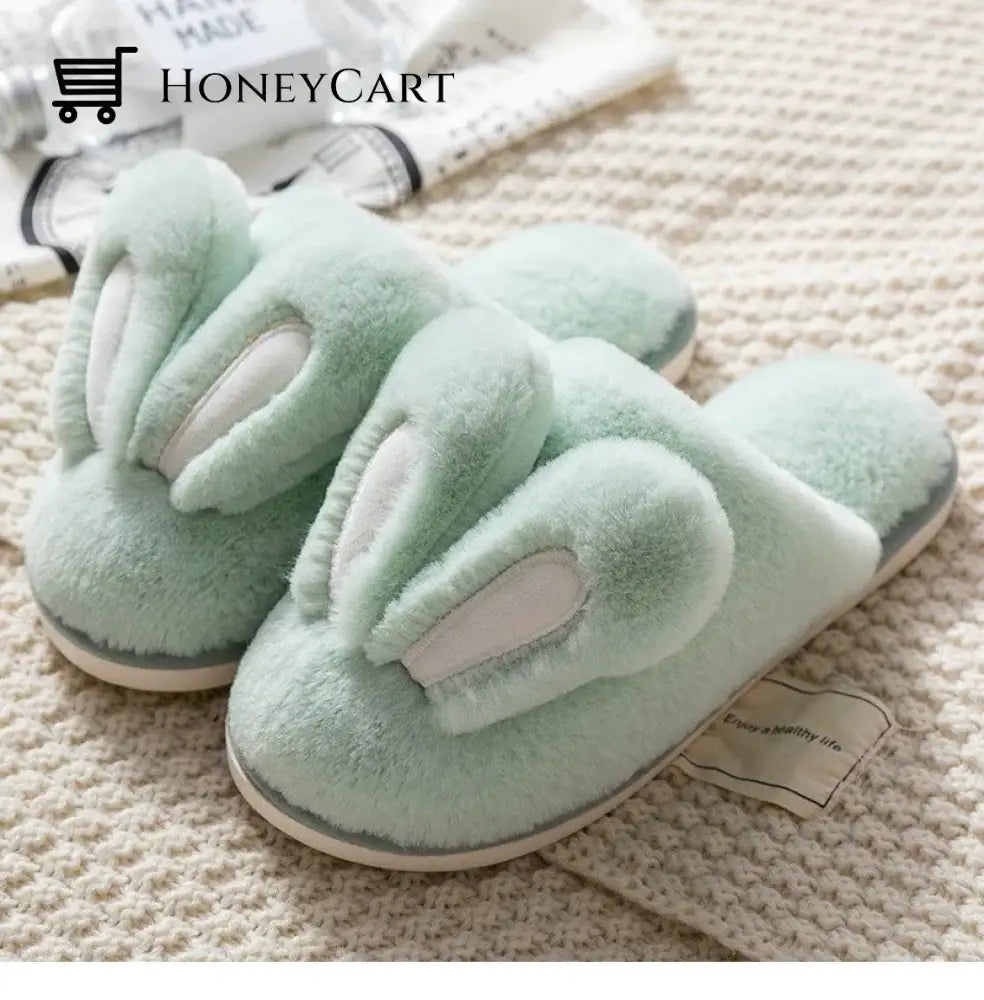 Fluffy Bunny Slides Green / 5