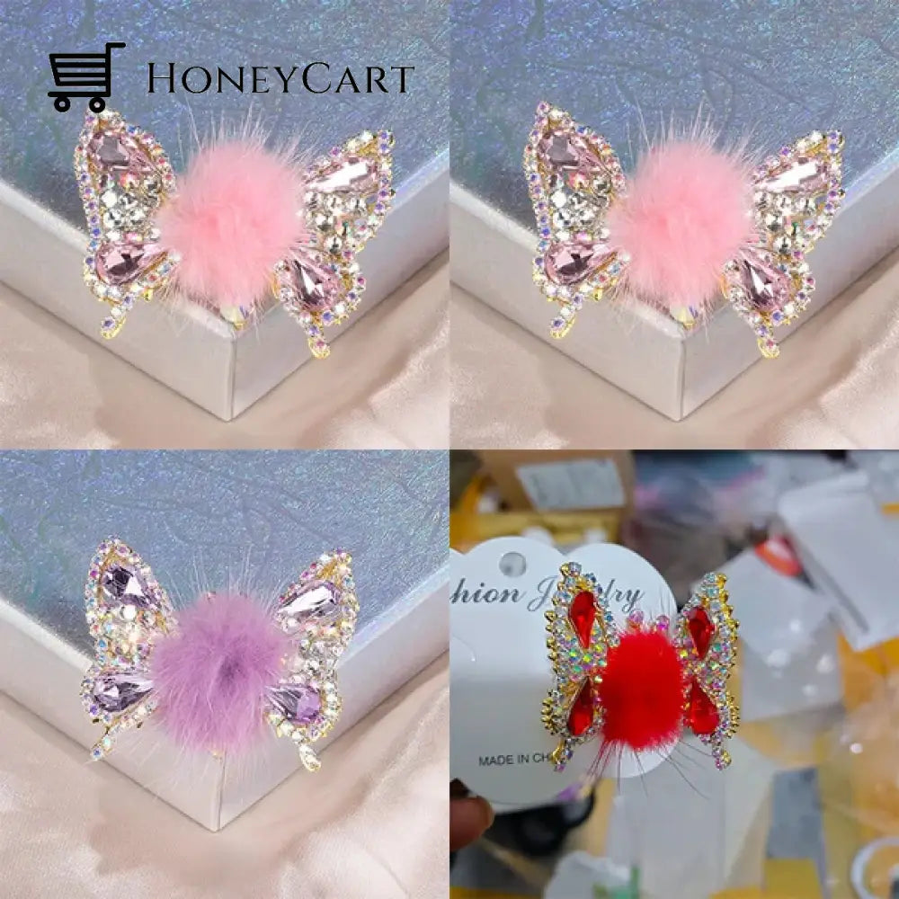 Flying Butterfly Hairpin Buy 3 Free 1(Pink*2+Purple+Red) Tool