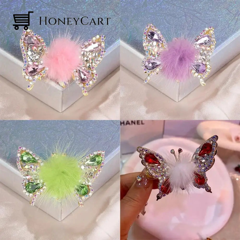 Flying Butterfly Hairpin Buy 3 Free 1(Pink+Purple+Green+White) Tool