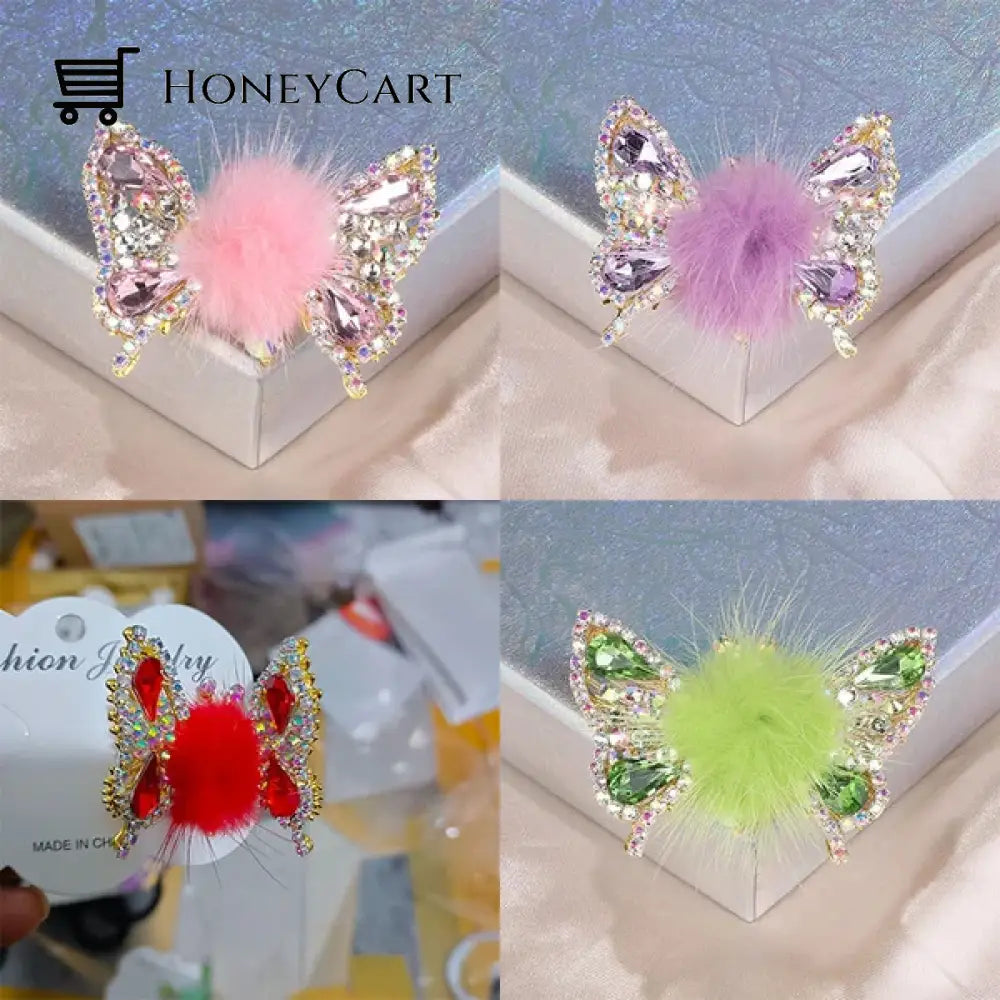 Flying Butterfly Hairpin Buy 3 Free 1(Pink+Purple+Red+Green) Tool