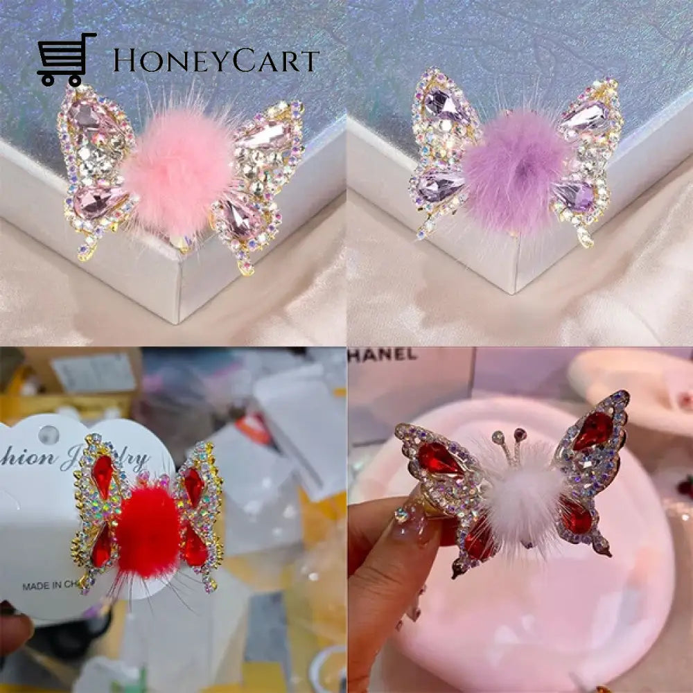 Flying Butterfly Hairpin Buy 3 Free 1(Pink+Purple+Red+White) Tool