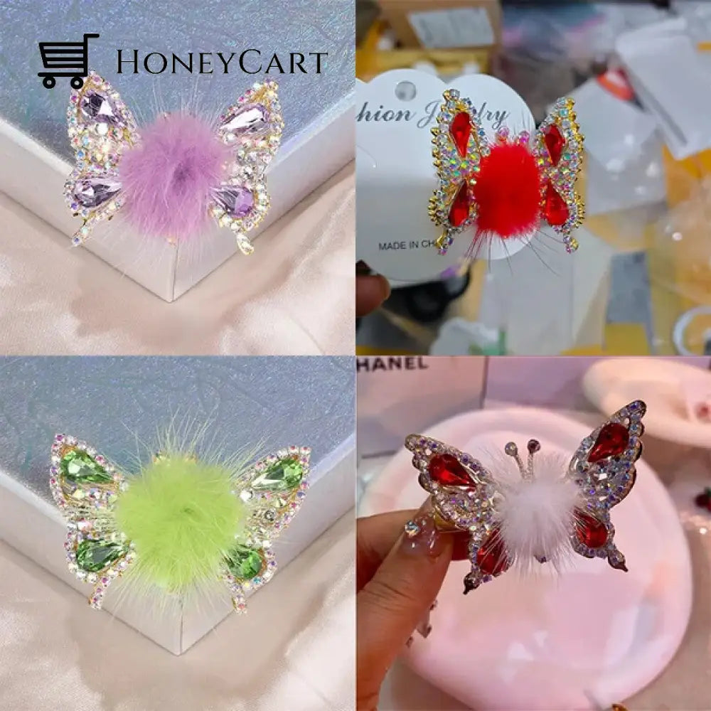 Flying Butterfly Hairpin Buy 3 Free 1(Purple+Red+Green+White) Tool
