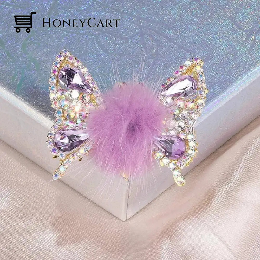 Flying Butterfly Hairpin Purple Tool