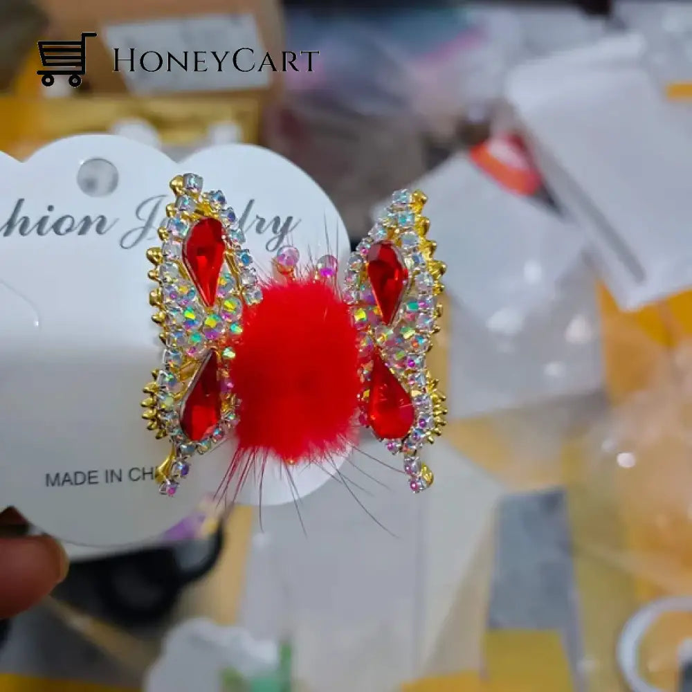 Flying Butterfly Hairpin Red Tool