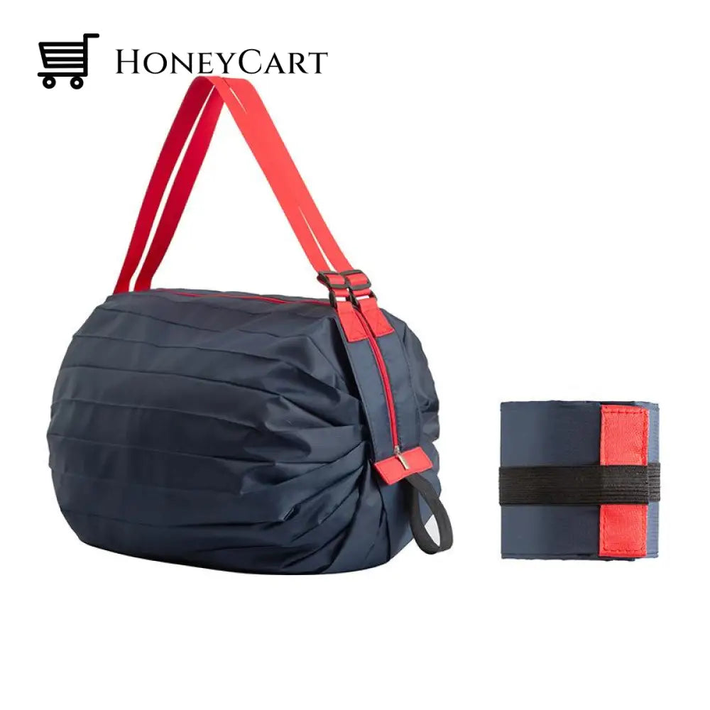 Foldable Travel Portable Shopping Bag Black