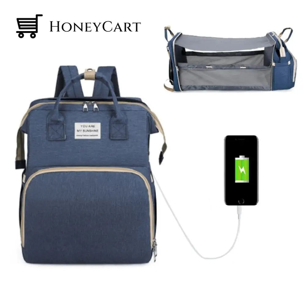 Folding Mommy Bag Navy Blue