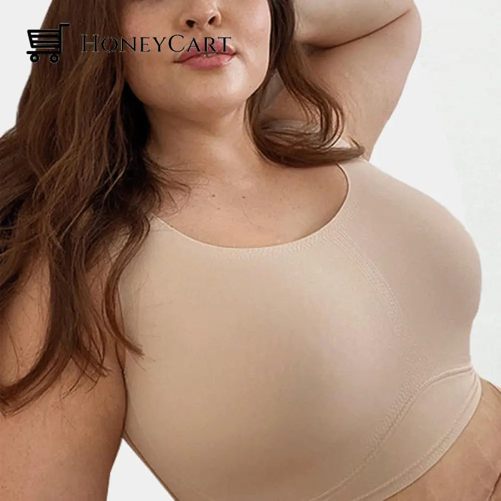 Freezy Bra - Plus Size Anti-Uniboob Comfy Seamless (From S-6Xl) Nude / S