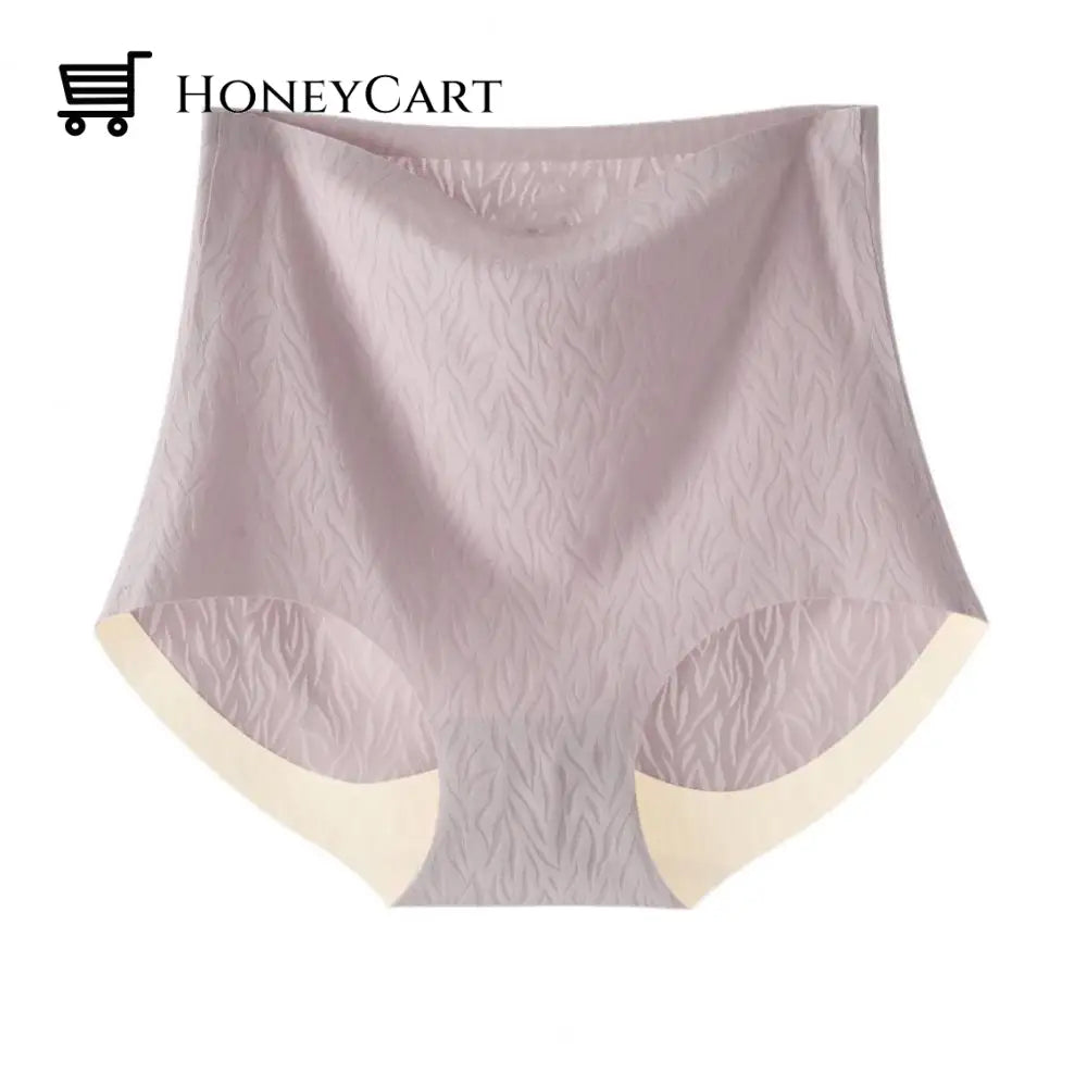 Fresh Seamless High Waist Hip Lifting Tummy Control Panties 4 Pcs-Purple / M(40-50Kg/88-110Lbs)