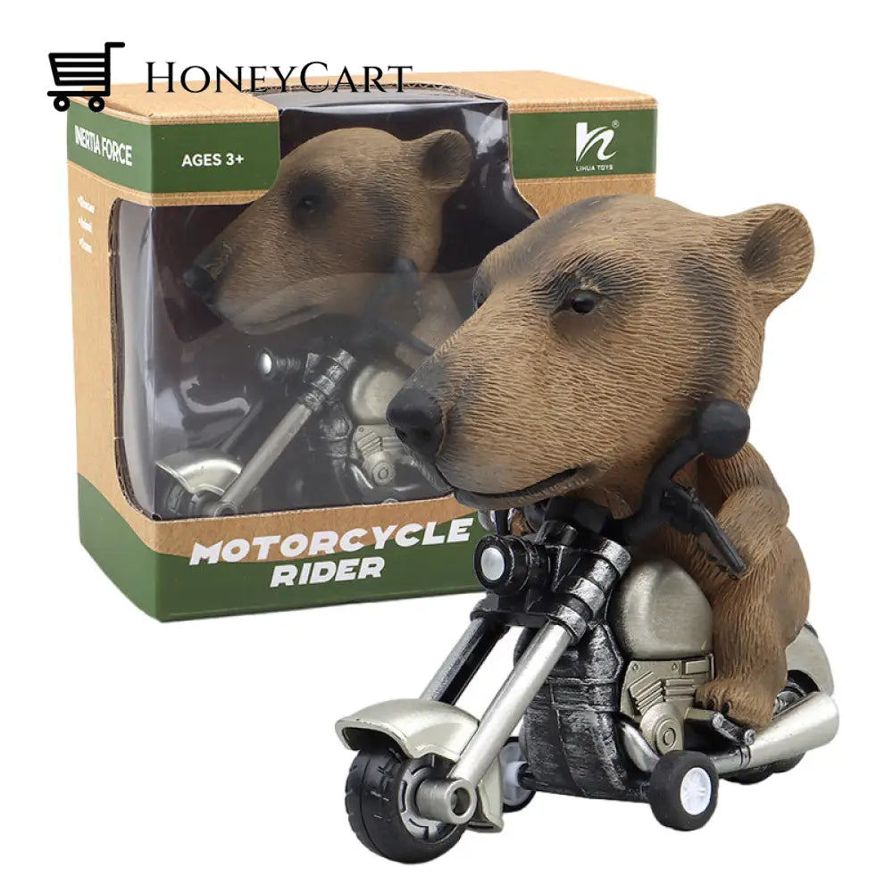 Friction-Powered Animal Motorcycle Toys Brown Bear