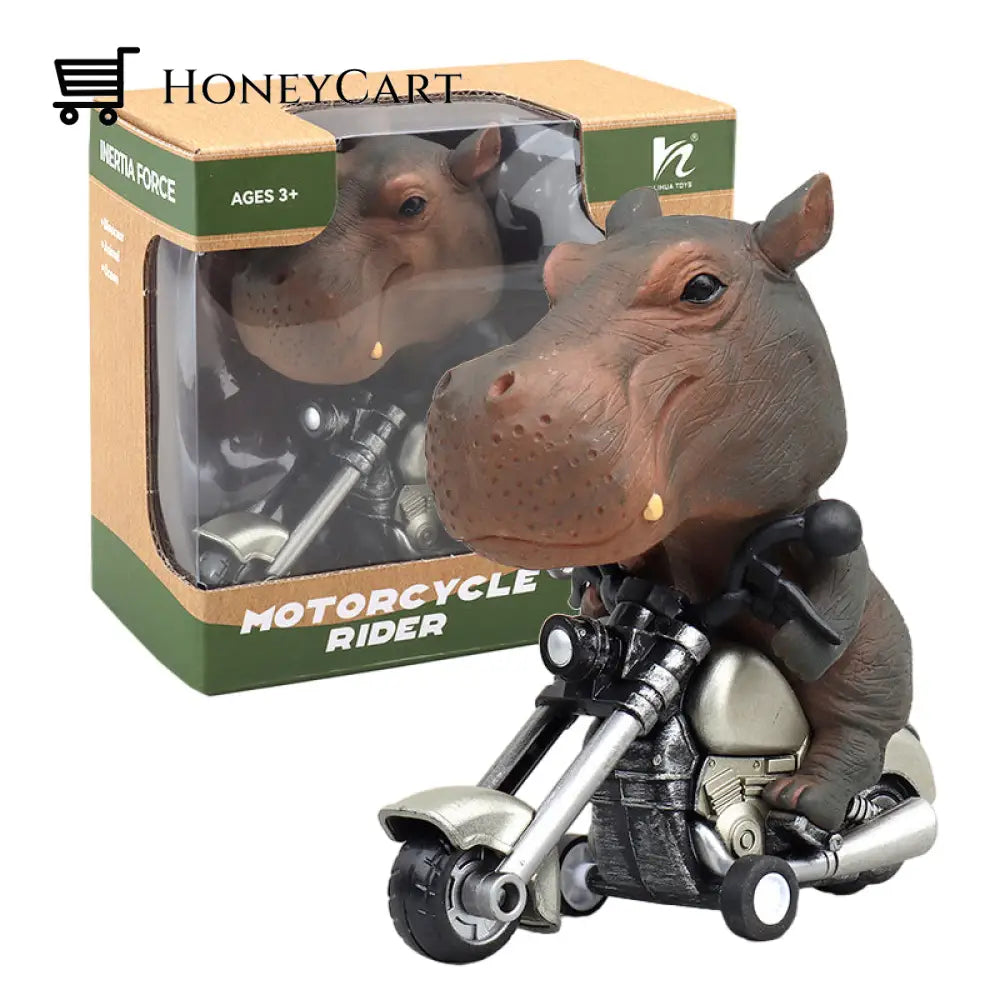 Friction-Powered Animal Motorcycle Toys Hippo